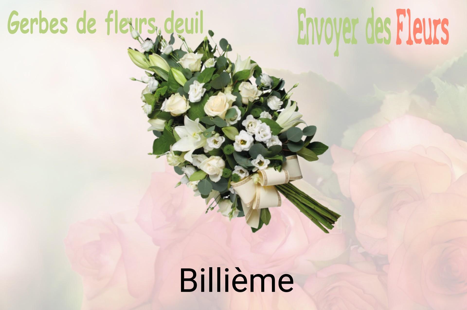 Gerbe de fleurs de deuil livrée à Billième